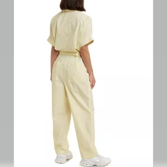Levis Premium Cotton Lorelei Jumpsuit in Transparent Yellow utilitarian Size XL - Picture 7 of 12